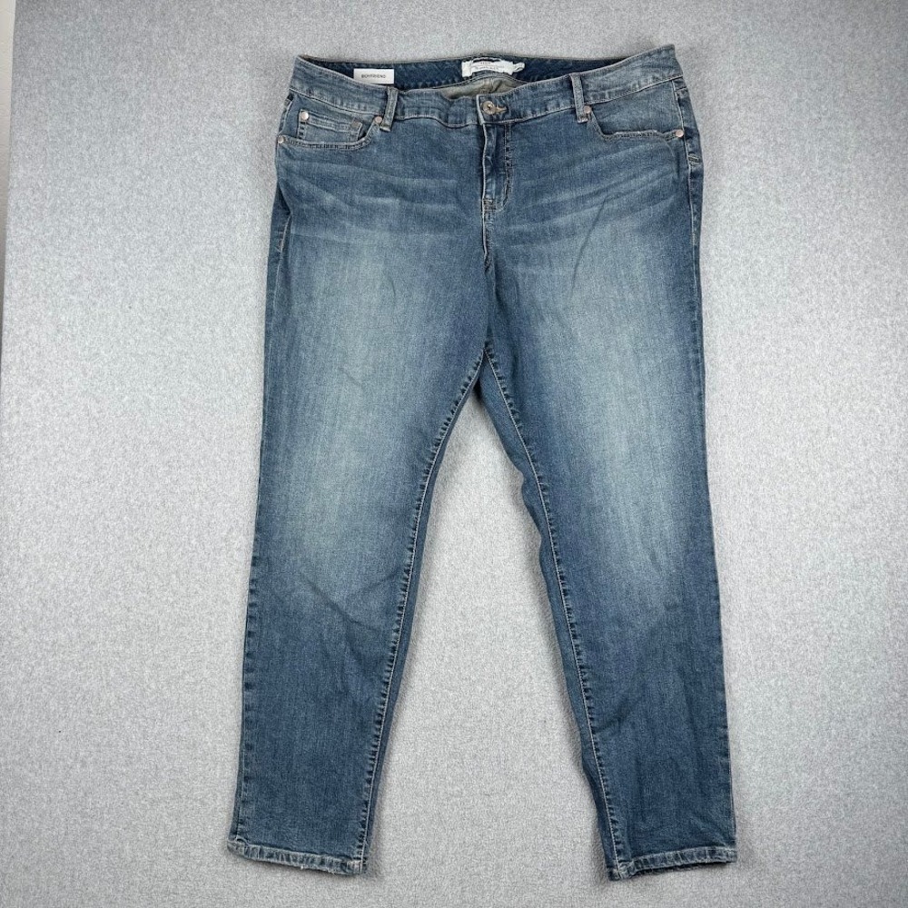 Torrid Jeans Womens 20 Boyfriend Blue Stretch Medium Wash Denim 11144309